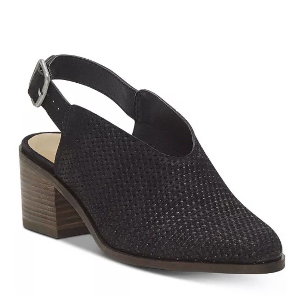LUCKY BRAND Black Lideton Shootie Slingback Heels Size 6.5 NWOT Pointed